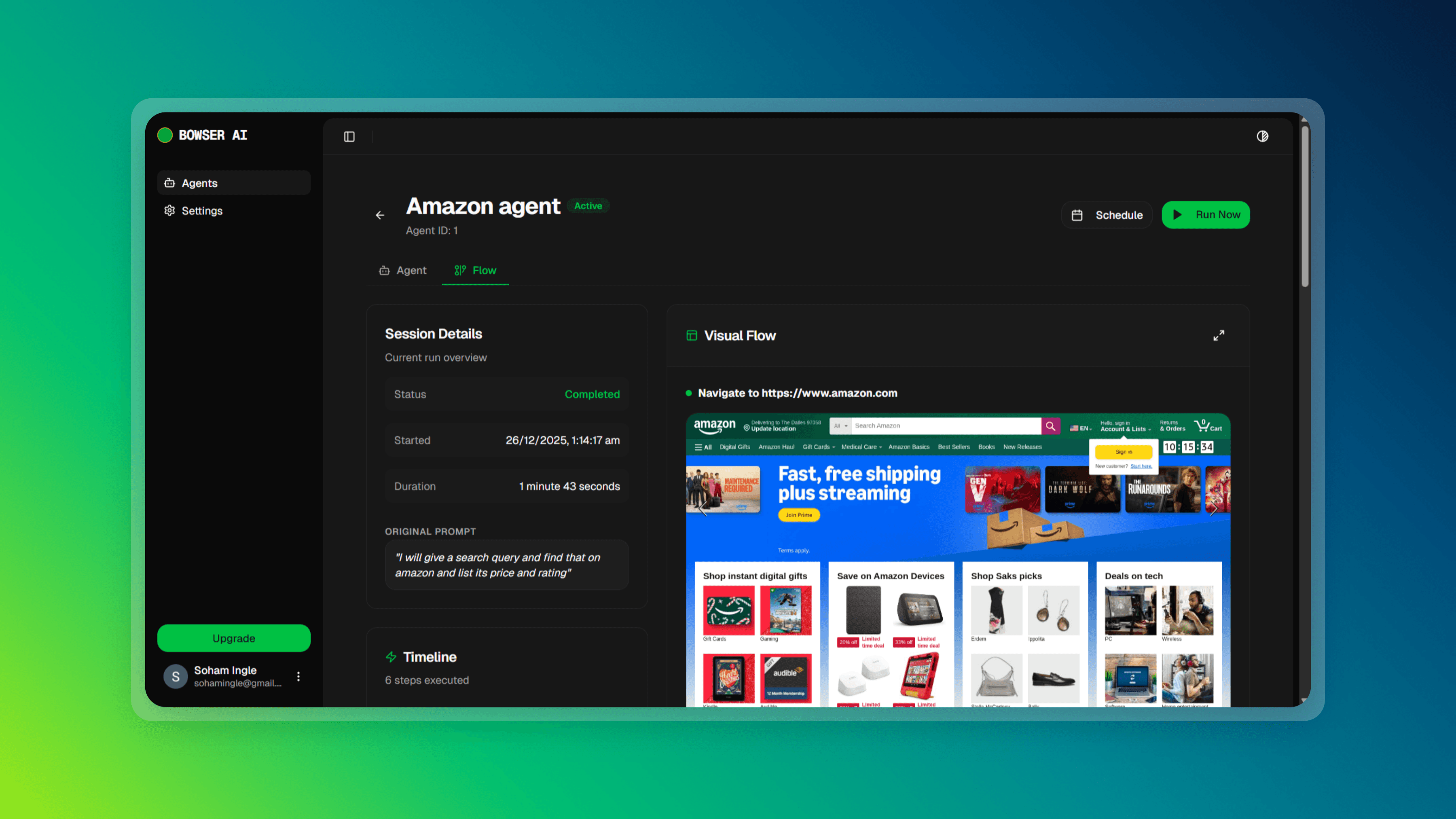 BowserAI: Prompt-Driven Browser Agent project cover