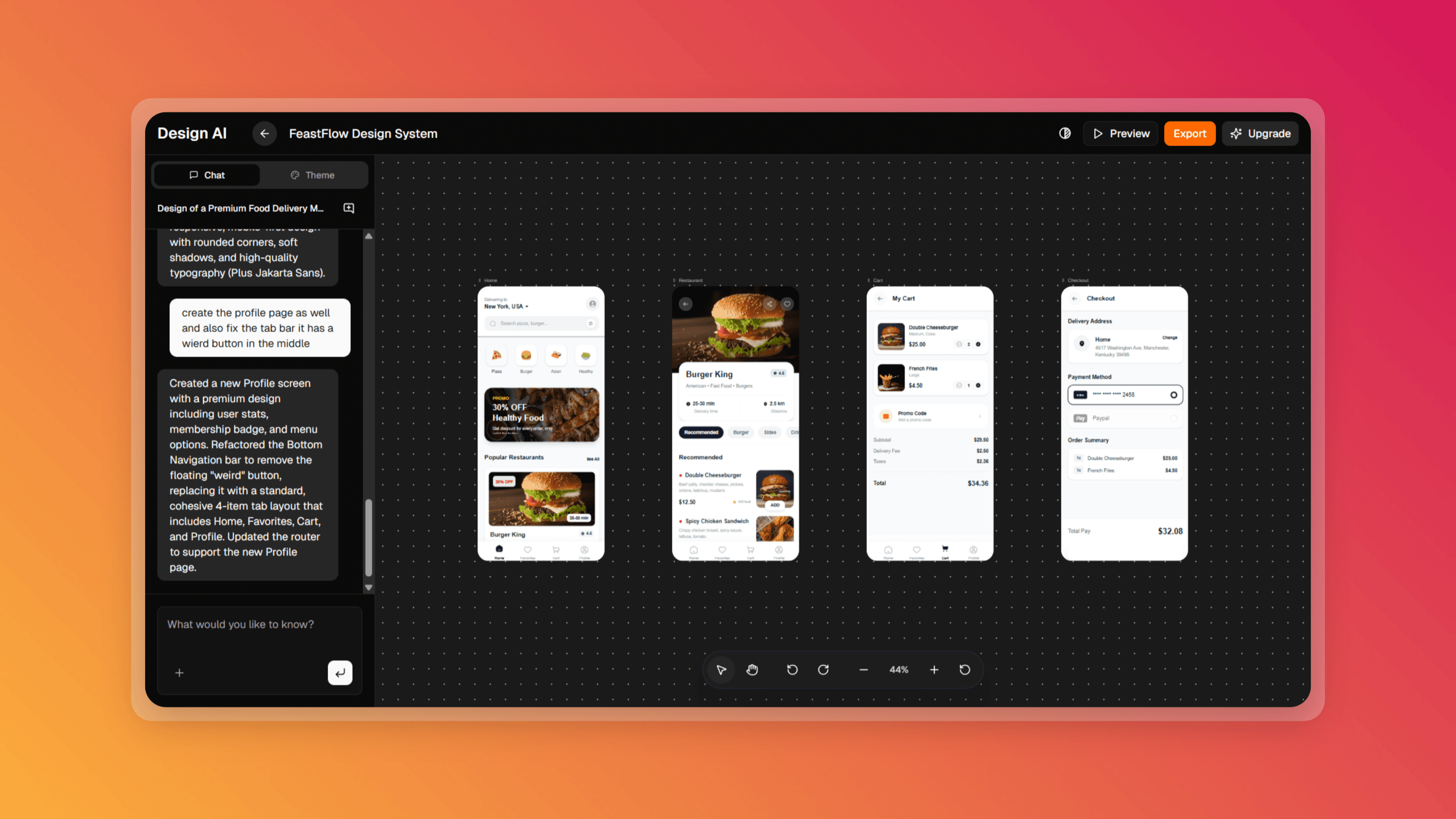 DesignAI: Design mobile apps in minutes project cover